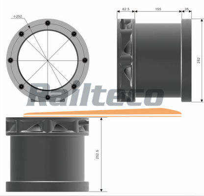 Y32MS Skrzynka osiowa wózka kolejowego